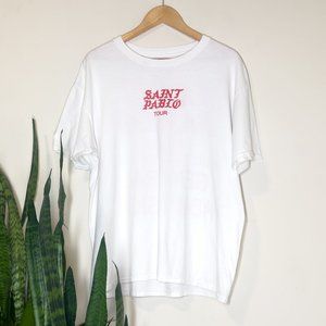 Yeezy Gilden Saint Pablo Tour Merchandise GA Shirt White - Size L
